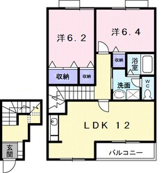 ファミール・鶴市　Ｂの物件間取画像